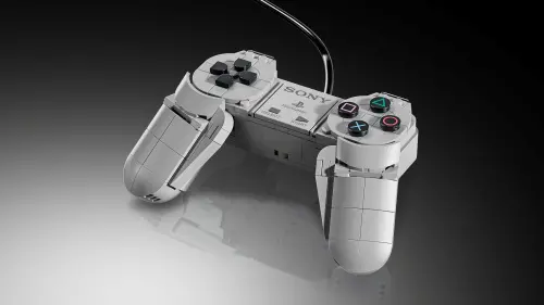 ▲積木版初代PlayStation控制器，完整保留方向鍵及三角形、圓形、叉形、正方形按鍵。（圖／翻攝自PlayStation）