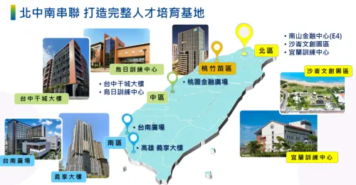 ▲南山人壽北中南串聯，打造完整人才培育基地。（圖／南山人壽提供）