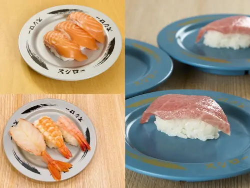 ▲慶祝全台60店達成！壽司郎生鮭魚、鮮蝦20元、黑鮪魚大腹50元，三大優惠開吃。（圖／壽司郎sushiro.com.tw）
