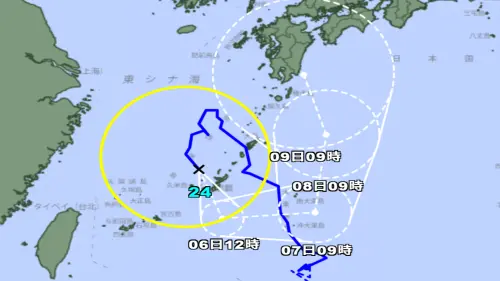 科羅旺+秋雨鋒面發威！日本鹿兒島縣屋久島　24小時狂灌近500毫米