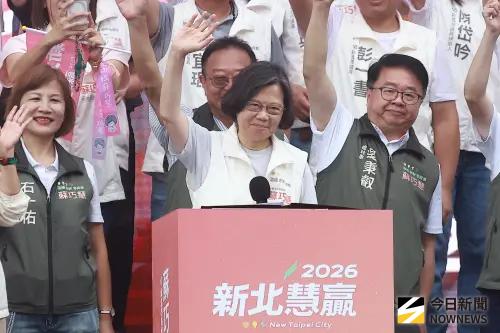 ▲ 新北市長參選人蘇巧慧競選總部成立大會，前總統蔡英文以競辦主委身分出席為蘇巧慧站台。（圖／記者葉政勳攝 ,2026.09.05）
