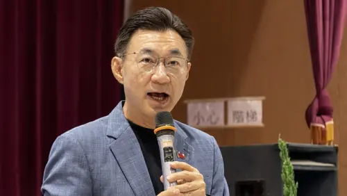 ▲江啟臣端出「初教機留台灣、實體AI落台中、產業升級帶動加薪」三大主張。（圖／江啟臣提供，2026.09.07）