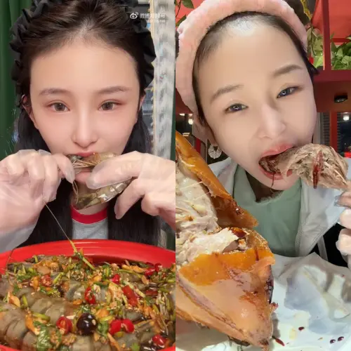 ▲幹飯瑩瑩以身材瘦小、驚人食量的反差形象為特色，吸引近兩百萬粉絲追隨。（圖／翻攝自微博）