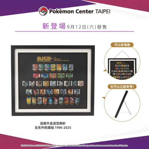 ▲寶可夢遊戲外盒造型胸針全系列收藏組。（圖／IG@pokemon_taiwan）