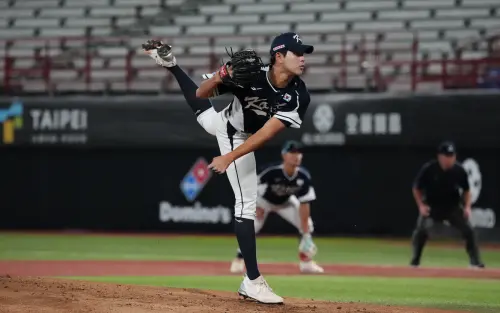 ▲2026年U18亞青賽，韓國隊左投河弦丞對中華隊飆出12K，成為預賽首勝的大功臣。（圖／中華棒協提供,2026.9.7）