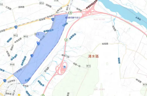 ▲台中市9月10日停水範圍。（圖／自來水公司water.gov.tw）