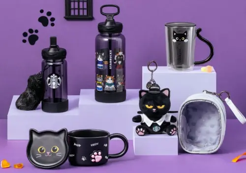 ▲星巴克線上門市限定「黑貓」系列，應景萬聖節。（圖／星巴克starbucks.com.tw）