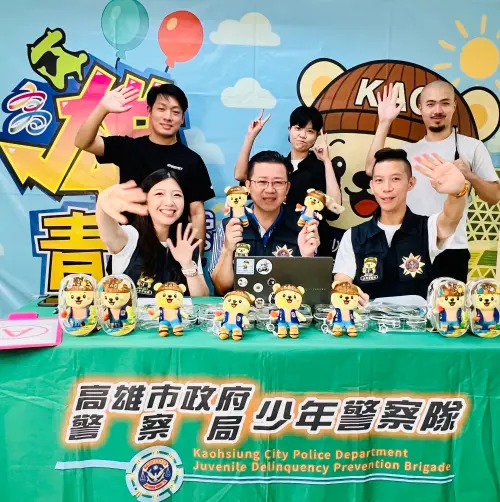 開學季創意宣導　高市少年警察隊「熊巴弟」娃包抽獎活動