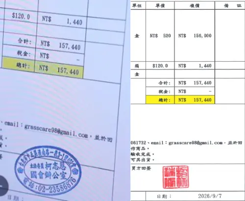 ▲賴瑞隆（圖右）與柯志恩（圖左）先後各向小草關懷協會訂購300盒中秋禮盒。（圖／記者王郁勳攝、小草關懷協會提供，記者張鴻儀合成）
