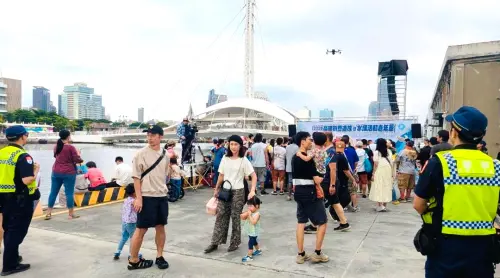 ▲內政部警政署高雄港務警察總隊首度導入無人機等，打造陸海空立體維安工作。(圖／高雄港務警察總隊提供)