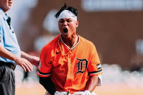 ▲李灝宇在MLB歷史「23歲以下亞洲打者單季安打榜」穩居第2，距離2018年大谷翔平的93安紀錄僅剩8支差距。（圖／翻攝自底特律老虎 X）