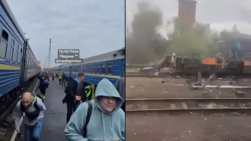 影／前英相才離開！俄無人機襲烏克蘭火車　車頭炸毀驚險時間差曝