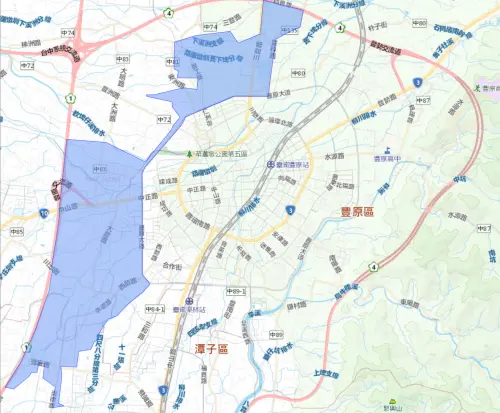 ▲台中市9月15日停水範圍。（圖／自來水公司water.gov.tw）