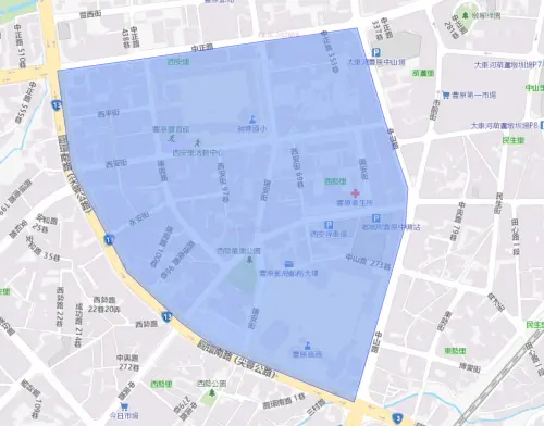 ▲台中市9月15日停水範圍。（圖／自來水公司water.gov.tw）