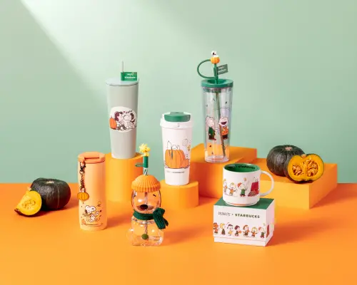 ▲星巴克Peanuts + Starbucks限定聯名系列杯壺，售價750元～1300元。（圖／星巴克starbucks.com.tw）