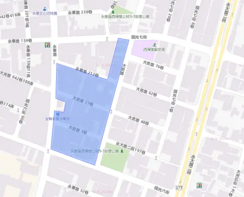 ▲台南市9月16日停水範圍。（圖／自來水公司water.gov.tw）