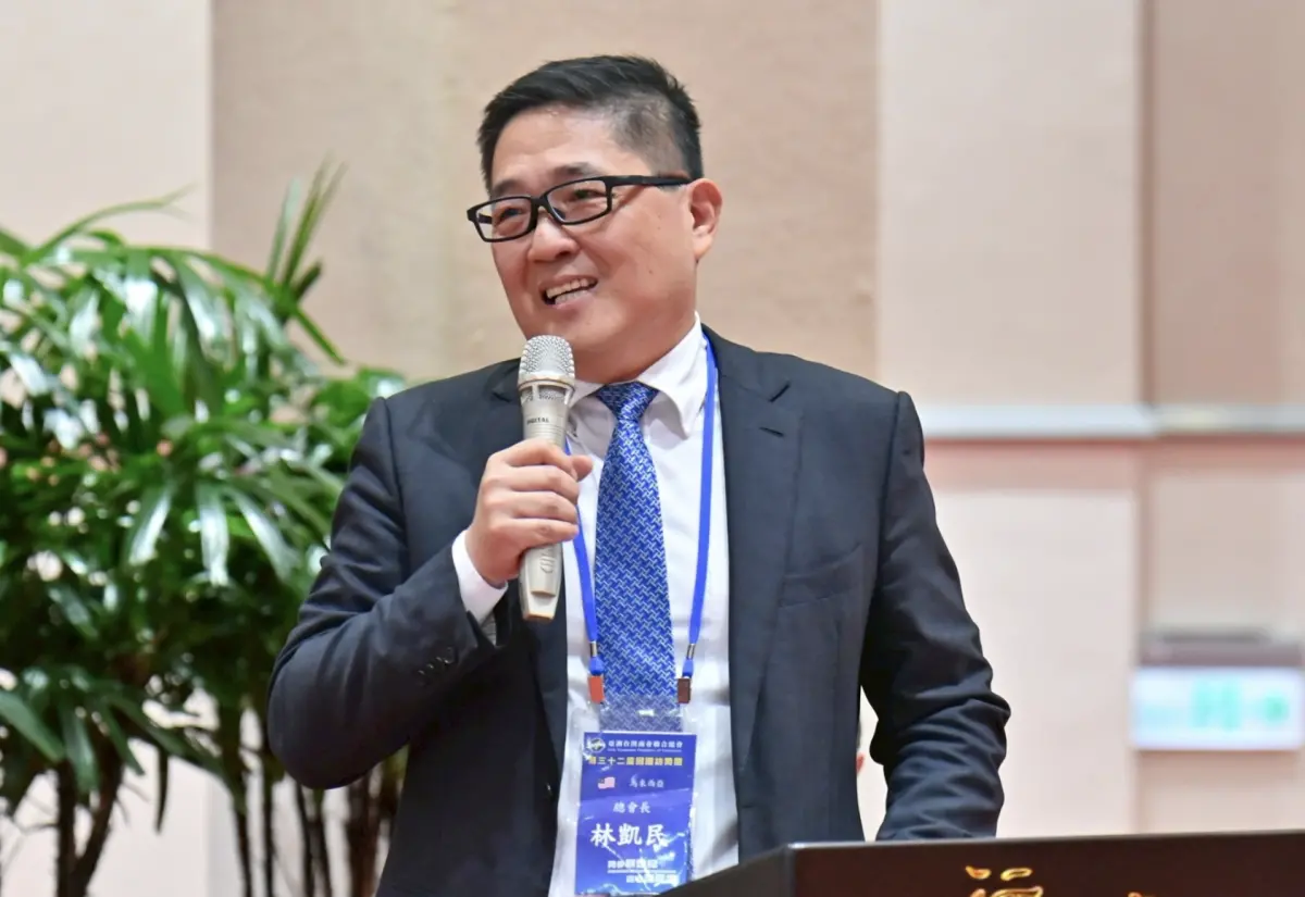 ▲亞洲台灣商會聯合總會回國訪問團總團長林凱民致詞時表示，行政團隊所承受的壓力及不公平的對待，海外鄉親都看在心裡。（圖／行政院提供）
