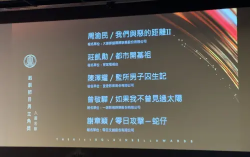 ▲周渝民、莊凱勛、陳澤耀、曾敬驊、謝章穎將一同角逐本屆金鐘視帝的寶座。（圖／記者王意馨攝）