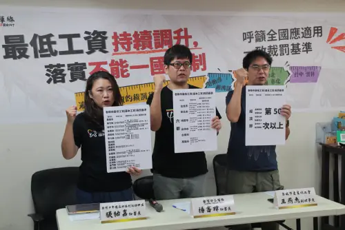 ▲勞團主張，勞動部應該要統一全國標準，違法累積次數只要超過5次以上，無論營業規模，都要直接開罰100萬元罰鍰。（圖／記者鍾泓良攝影）