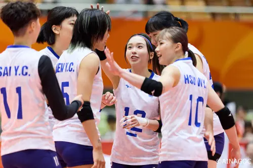 ▲2026名古屋亞運，中華女排以直落三擊退吉爾吉斯，拿下小組賽首勝。（圖／名古屋亞運提供,2026.9.16）