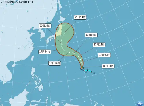 ▲杜鵑颱風未來將沿著高壓邊緣蛇行北上朝日本關東一帶前進，下週一就有機會接近日本陸地。（圖／中央氣象署cwa.gov.tw）