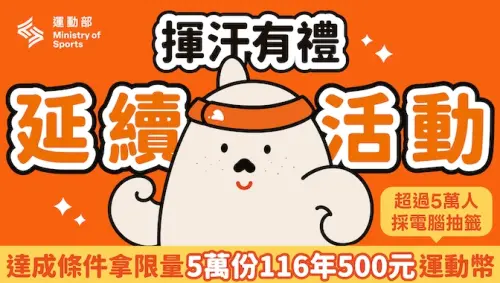 運動部「揮汗有禮」又延長了！大改版爽領500元　時間、規則速懂