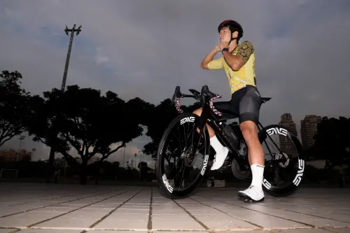 ▲從游泳到鐵人三項，「Saucony新星」江典祐走出另一條路。（圖／Saucony提供）