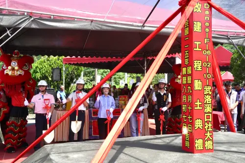 強化橋梁防洪韌性　屏東口社大橋改建動土