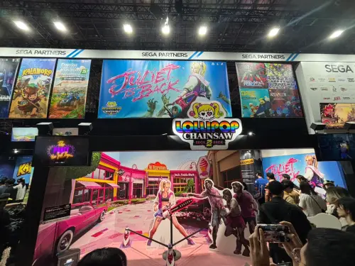▲《電鋸甜心2 Back2Back》登陸東京電玩展，現場攤位湧入不少歐美粉絲試玩。（圖／記者張志浩攝）