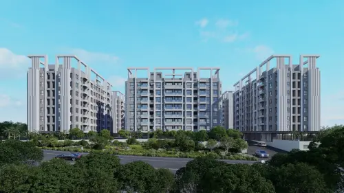 ▲「幸福之森」基地位於台南市關廟區，基地面積約3,133.9坪，規劃7棟、地上8層、地下1層，共343戶住家。（圖／伍彩企業提供）