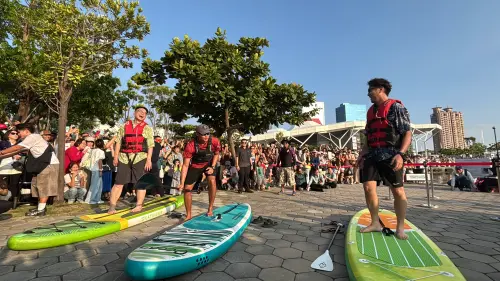 ▲沈伯洋今天南下合體賴瑞隆。（圖／記者陳韻年攝，2026.09.19）