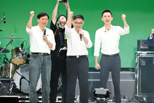 ▲民進黨創黨40週年紀念音樂會今晚登場，鄭朝方、賴瑞隆、林國漳出席。（圖／記者林調遜攝，2026.09.19 ）