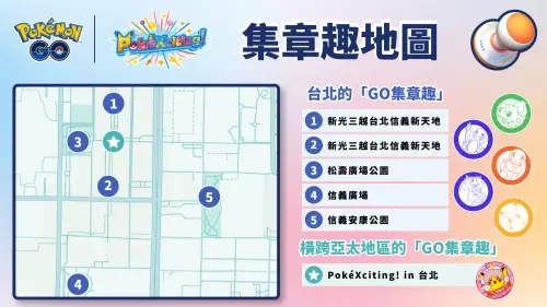 ▲台北「GO集章趣」地圖。（圖／翻攝自寶可夢30週年官網）