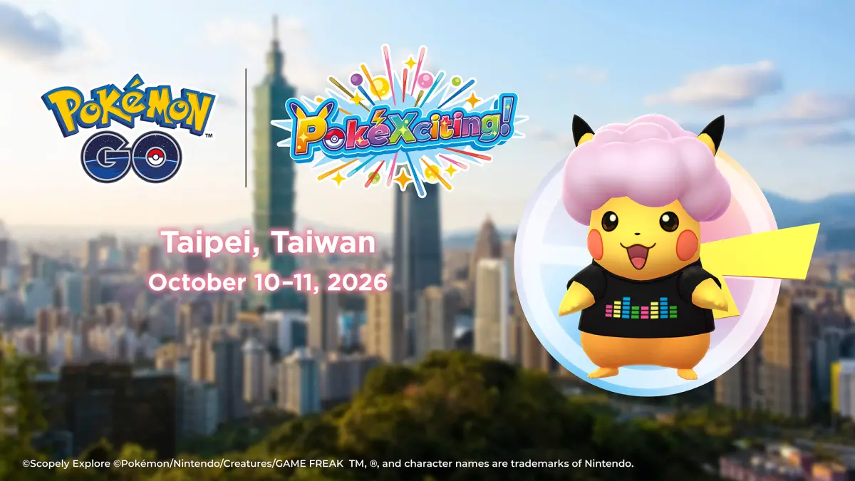 ▲《Pokémon GO》「PokéXciting! in 台北」將於10月10日至11日登場，活動主視覺可看到限定造型皮卡丘。（圖／《Pokémon GO》提供）