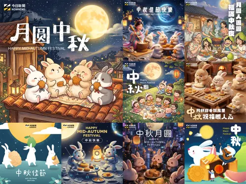 ▲《NOWNEWS》社群中心製作20張相當精美的中秋節祝賀圖案卡片，全數免費下載。（圖／NOWNEWS社群中心）