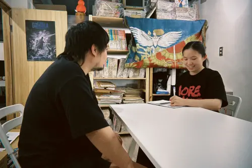 ▲《NOWNEWS今日新聞》記者羊王創映製作人吳至正、製片高若銘，聊成立十多年來的動畫產業經驗，以及原創如何走向「研發」思維。（圖／羊王創映提供）