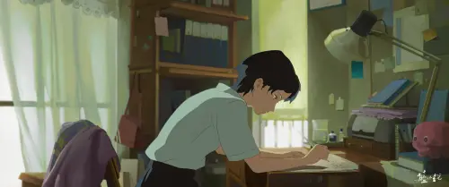 ▲《藍小說》畫面細膩、懷舊又帶點奇幻感，透過陳茂的童年回憶，帶出追夢路上即使不斷碰壁，也能重新想起當初為何出發。（圖／羊王創映提供）
