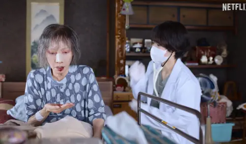 ▲研直子（左）飾演癌末婦人。（圖／翻攝自IG@netflixjp）