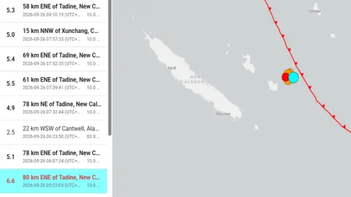 新喀里多尼亞外海規模6.6地震！震源僅10公里　後續引發多起餘震