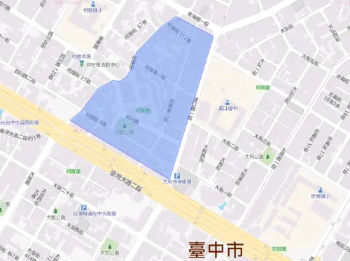 ▲台中市9月28日停水範圍。（圖／自來水公司water.gov.tw）