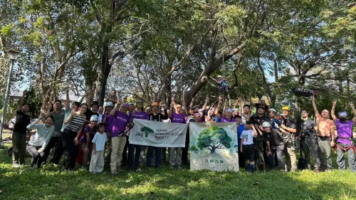 ▲全國串連大樹聚彰化埔心梧鳳公園主場。（圖／變色龍攀樹工作室提供）