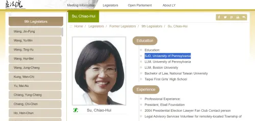 打蔣萬安迴力鏢？蘇巧慧英文學歷也寫「SJD」　李四川喊話別雙標