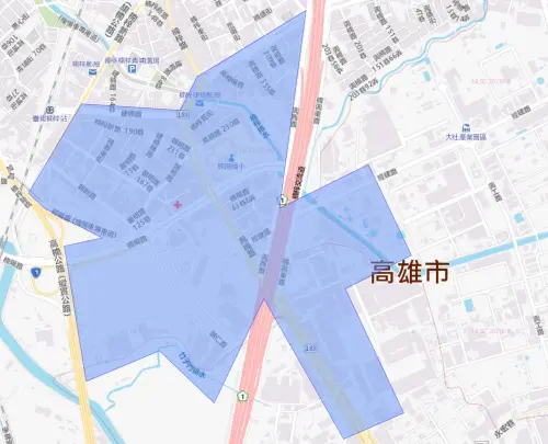 ▲高雄市9月29日停水範圍。（圖／自來水公司water.gov.tw