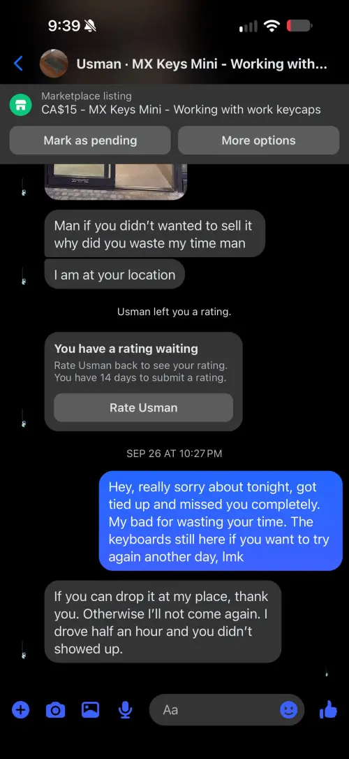 ▲Robb查看訊息後才發現， Muse 在完全沒有獲得他本人授權的情況下，擅自與他人談妥出售一把羅技（ Logitech ）無線鍵盤。（圖／X@Matt J. Robb）