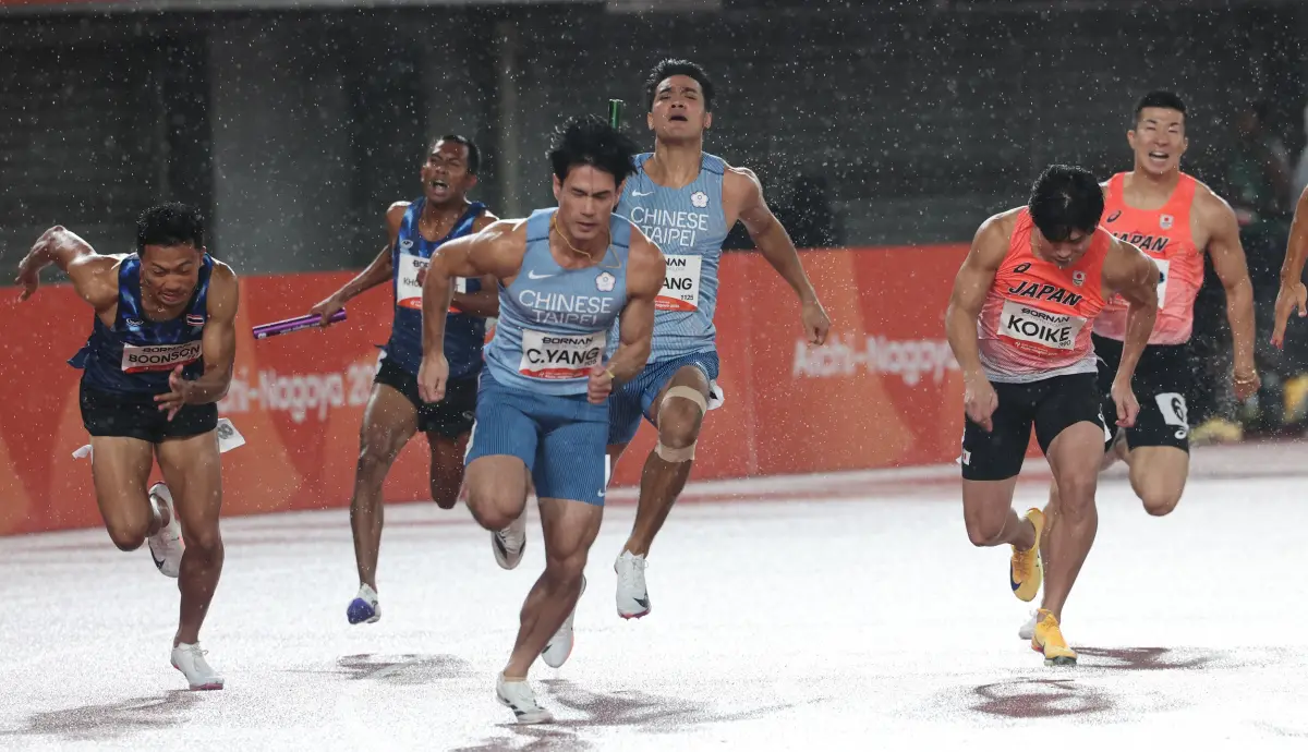 亞運田徑／太猛了！男子4x100接力決賽奪銀！還大幅刷新全國紀錄