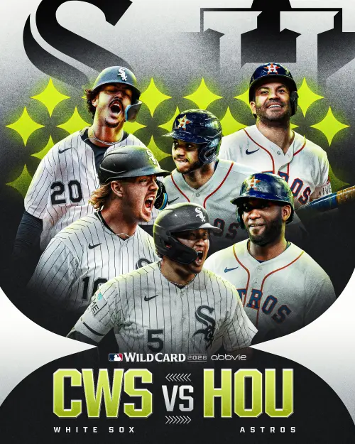 ▲2026年MLB外卡戰，芝加哥白襪對上休士頓太空人。（圖／取自MLB X）