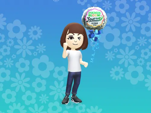 ▲購買票券可獲得「Pikmin Bloom Journey 2026 in 神戶限定氣球」Mii服裝。（圖／《Pikmin Bloom》官方提供）