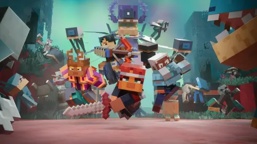 ▲《Minecraft Dungeons II》延續俯視角動作RPG玩法，玩家可使用不同武器迎戰大量怪物，並支援多人合作冒險。（圖／翻攝自Minecraft官方YouTube）