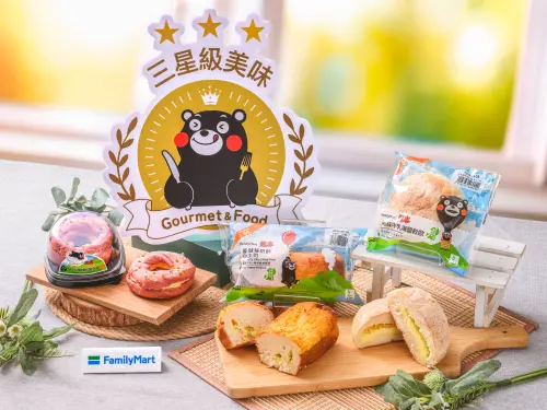 ▲全家與熊本縣跨海推出期間限定的6款聯名鮮食，其中三款為烘焙麵包、甜點。（圖／全家提供）