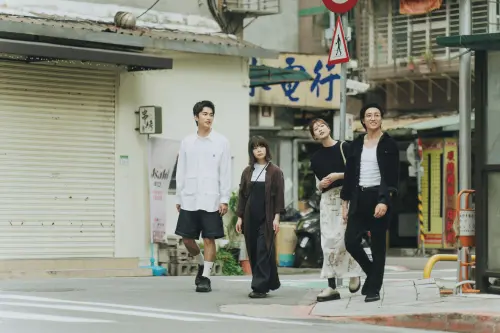 ▲《鼠一般的你》曾敬驊（左起）、岸井雪乃、中田青渚、藤原季節。（圖／華映娛樂）